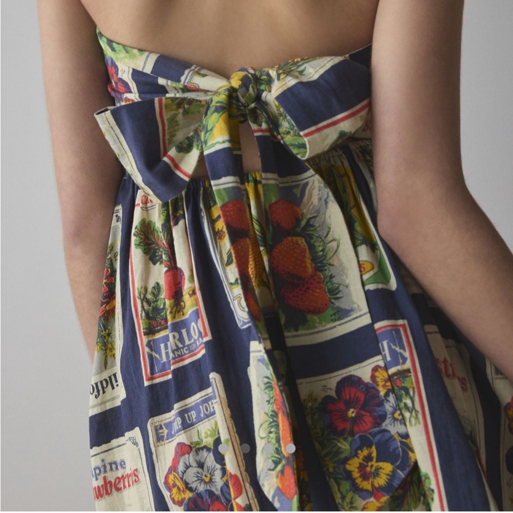 Linen Picnic dress patchwork